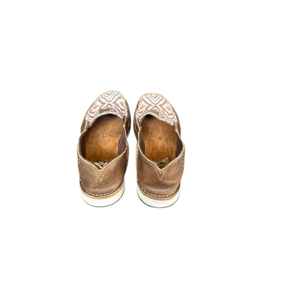 Ariat Cruiser Brown Leather Slip On Shoes Geometric Print Women’s Size - Picture 9 of 11